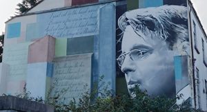 Mural of WB Yeats in sligo