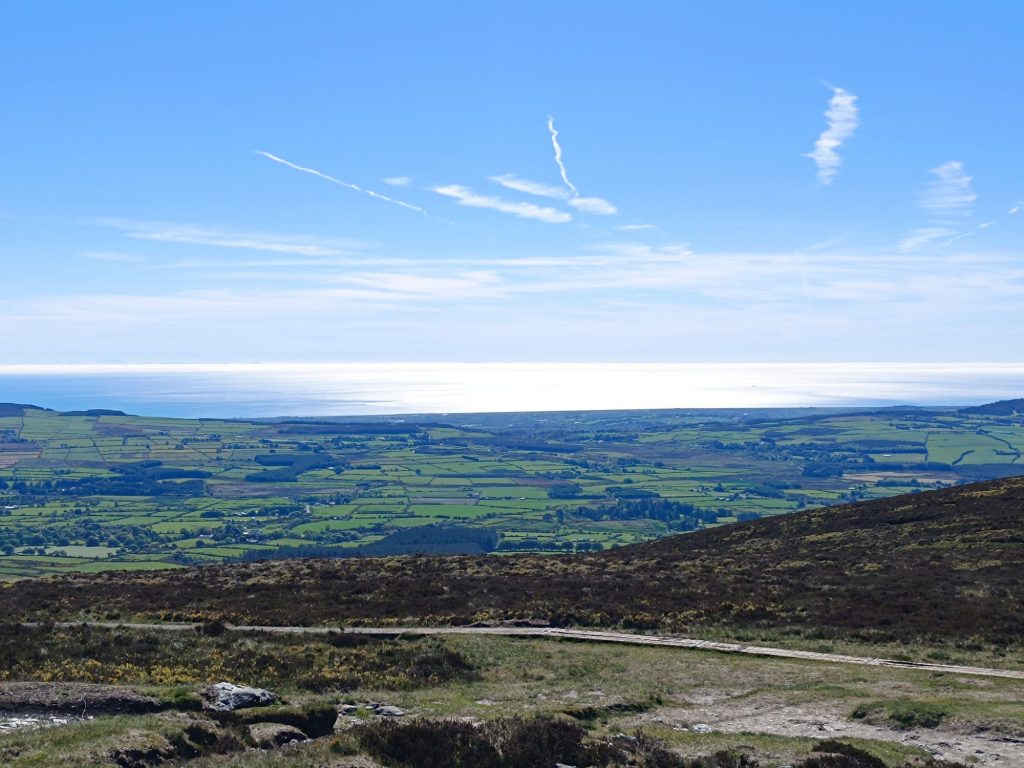 Hiking up Djouce Mountain