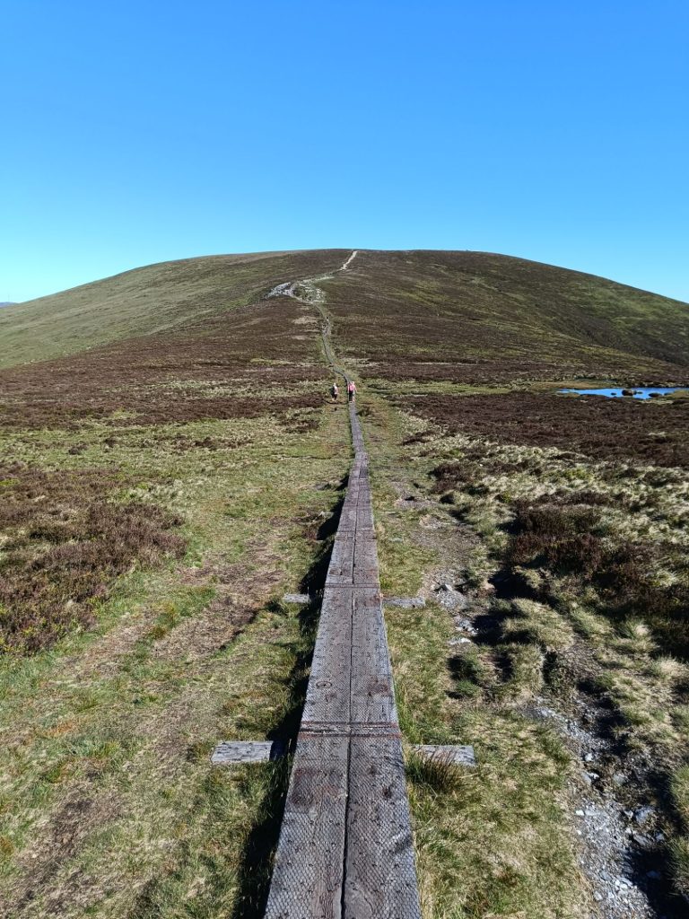 Hiking up Djouce Mountain