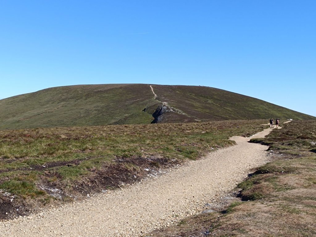 Hiking up Djouce Mountain